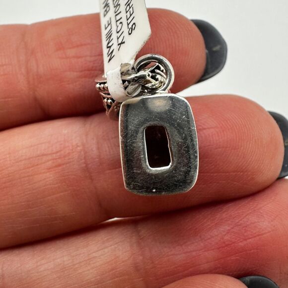 NWT 1.35ct emerald cut Emerald pendant in Bali sterling silver! - Picture 3 of 9